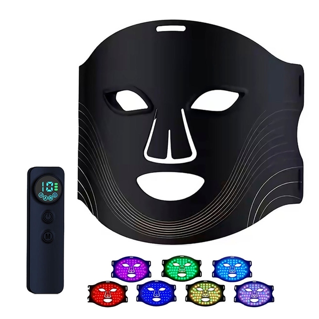 New Trending 7 Colors Silicone Red-light Facial Mask Electric Beauty Led Face Mask Massager Therapy Beauty Device Skin Repair
