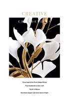 Lampe murale LED nordique de luxe 6W lampe d'art de feuille de Ginkgo avec corps en fer pour salon chambre maison ou hôtel