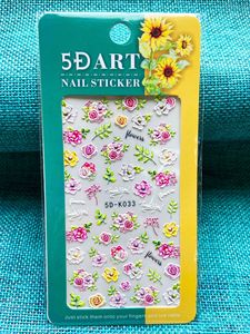 Pegatinas de Uñas con Patrón de Mariposa en Relieve 5D, Calcomanías de Flores para Ropa, Papel de Transferencia, Material para Arte de Uñas - Product Image 4
