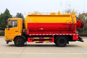 Camion de nettoyage des égouts à jet d'aspiration Dongfeng 10m³ durable, directement de l'usine, pour l'entretien des systèmes septiques d'hôtels - Product Image 3
