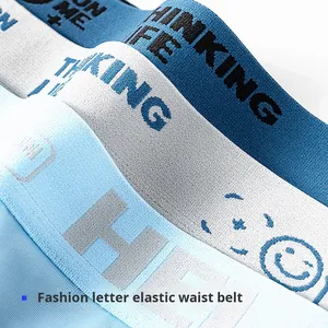 Sous-vêtements pour hommes en soie glacée à séchage rapide, été, fins, respirants, antibactériens, boxer mi-hauteur, taille en polyamide/élasthanne, non - Product Image 6