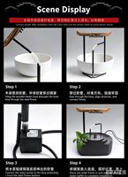 Fuente de Agua de Cerámica de Estilo Chino, Bomba de Circulación para Mascotas de Té, Adorno de Escritorio con Feng Shui de la Suerte