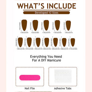 <span class=keywords><strong>Faux</strong></span> ongles à porter, longueur moyenne, motif léopard, motif <span class=keywords><strong>vache</strong></span>, finis, 24 pièces, pointes d'ongles en gros, vente chaude - Product Image 5