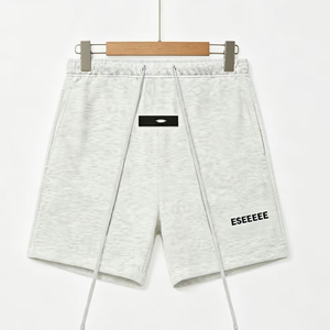 Pantalones cortos casuales de moda, holgados, 100% algodón, estilo hip hop, con estampado floral, para hombre y mujer, cierre con cremallera, logotipo de marca, SS22 FW24, verano - Product Image 6