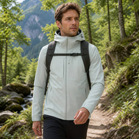 Veste à capuche unisexe personnalisée, séchage rapide, hydrofuge, avec fermeture éclair bidirectionnelle, coque de cyclisme à marque privée, OEM clé en main, 5 couleurs