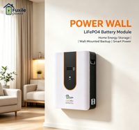 Module de batterie au lithium LiFePO4 mural 25,6V 200Ah 5,12kWh avec BMS pour système de stockage d'énergie solaire domestique et alimentation de secours 10kWh