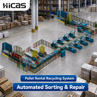 Système automatisé pour le prêt et le recyclage de palettes en bois, ligne de tri et de réparation de palettes à grande vitesse