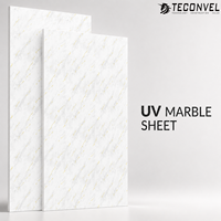 Panneau de marbre UV poli, aspect marbre, avec plusieurs motifs pour les projets de murs de hall d'hôtel et de réception, approvisionnement global pour projets