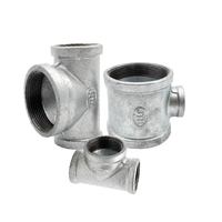 Raccord en T en fonte malléable zingué certifié CE JTH, connexion filetée BSP, résistant à la corrosion et aux produits chimiques, flexible