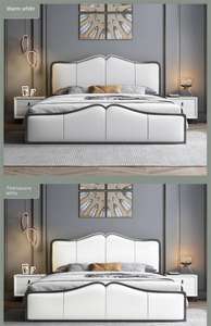 Base de Cama Matrimonial con Almacenamiento, Camas de Cuero de Lujo Modernas, Cama Infantil Moderna con Almacenamiento, Sofá Cama Moderno con Almacenamiento, Cama de Madera - Product Image 4