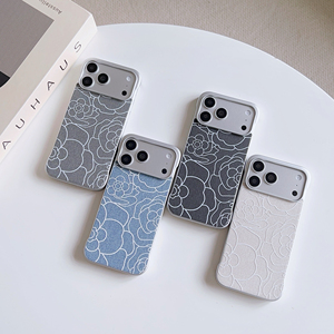 Camellia Pattern Fabric Full Wrap Protection Shockproof Anti-Drop <b>Camera</b> Protect Magnetic Mobile Phone Cases For iPhone 17 Pro - Product Image 2