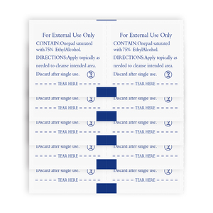 Lingettes jetables à 70 % d'<span class=keywords><strong>alcool</strong></span> <span class=keywords><strong>isopropylique</strong></span> 3x6cm, 100 pièces, en coton, pour le nettoyage domestique et l'antiseptique - Product Image 5