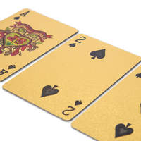 Impression de logo personnalisée, classique, écologique, durable, 54 cartes de poker recyclables, cartes à jouer en PVC de luxe, poker recto verso