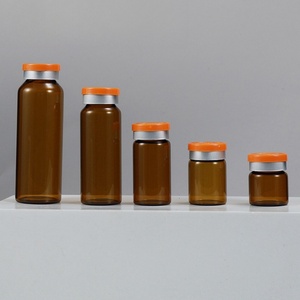 Botella de penicilina de vidrio ámbar de 2 ~ 30ml (incluye tapas de pico) Botella de polvo liofilizado - Product Image 4