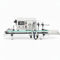 Machine de remplissage de liquides à double tête magnétique de bureau, contrôle numérique, remplisseur haute précision pour eau, jus, vin, détergent