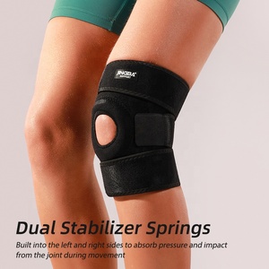 जिंगबा कम मोक नई शैली नियोप्रोरीन घुटने के ब्रेस खुले पैटेला डिजाइन 3 स्ट्रैप्स सिलिकॉन जेल पैड साइड स्टेबलाइज़र घुटने का समर्थन - Product Image 3