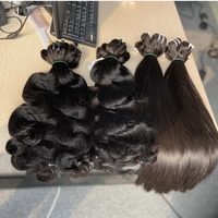 Cabello Humano Rizado Natural Birmano 100% Real, Ondulado, con Doble Trama a Máquina, Paquetes de Lujo
