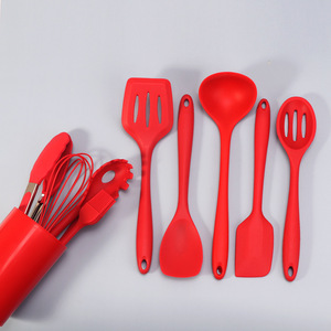Ensemble d'ustensiles de cuisine 11 pièces en <span class=keywords><strong>silicone</strong></span> de qualité alimentaire, résistant aux hautes températures, compatible lave-vaisselle, écologique, <span class=keywords><strong>avec</strong></span> seau de rangement - Product Image 5