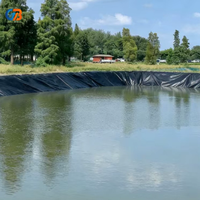 Geomembrana de HDPE Lisa y Duradera de 1.5 mm, Geomembrana de HDPE de Doble Cara Lisa para Estanques de Peces