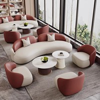 Ensemble de mobilier de bureau en cuir populaire, expérience d'assise confortable, design moderne, usage commercial