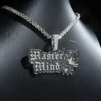 Collar Personalizado con Colgante de Pantera Mastermind, Plata de Ley 925, Dos Tonos, con Incrustaciones de Moissanita VVS, Estilo Hip Hop, con Nombre o Logotipo, Unisex