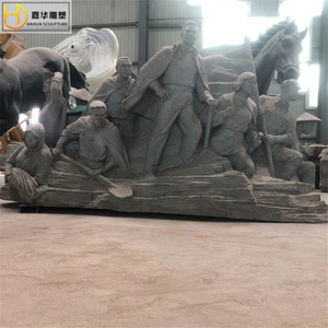 Escultura del Grupo del Ejército Rojo Jia Hua, de Fibra de Vidrio, Hecha a Mano, para Montar en el Suelo, Forma Irregular - Product Image 1