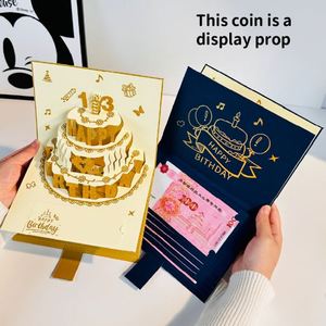Pull-Out Original Music <b>Light</b> 3D Birthday & Christmas Greeting Card With Red Envelope-High-End Creative Gift - Product Image 3