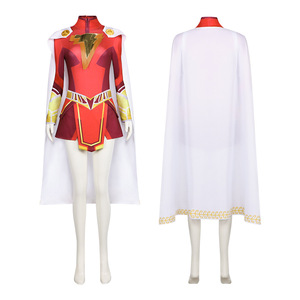 Costume de cosplay magique Star's Edge Mary Batgirl, combinaison rouge avec cape, tenue d'Halloween Shazam Fury Of The Gods - Product Image 4