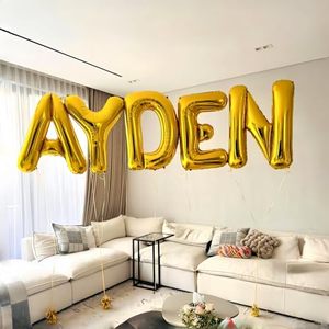 Ballon gonflable en aluminium personnalisé, lettres en or et argent, rempli d'hélium, écologique, vente en gros, brillant - Product Image 6