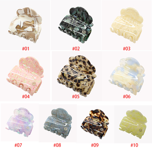 5厘米法式迷你醋酸纤维发夹 精致优雅鲨鱼夹 方形可爱发饰 - Product Image 5