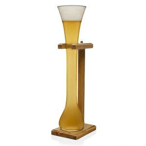 <span class=keywords><strong>Verre</strong></span> à bière géant de demi-cour avec support en bois pour boîte de nuit - Product Image 5