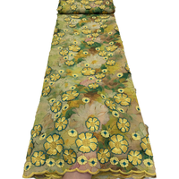 NI.AI Nouvelle dentelle en coton imprimée avec appliques 3D, tissu de dentelle de luxe en voile suisse brodé pour mariage et fête
