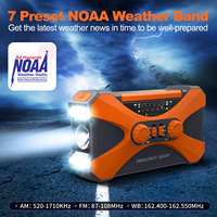 10000mAh Acil Durum Radyosu Güneş Enerjili El Kranklı Radyo Taşınabilir AM/FM/NOAA Hava Durumu Radyosu Ekranlı Cep Telefonu Şarj Cihazı LED El Feneri