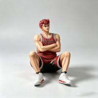 Op maat gemaakte anime cartoon glasvezel sculptuur Slam Dunk basketbalhars beeld voor thema winkel decoratie