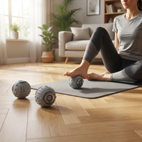 Nouveau Masseur Électrique Vibrant pour le Dos et les Pieds, Soulagement de la Douleur Musculaire, Rouleau de Massage Relaxant, Appareil Sportif, Billes de Massage Vibrantes