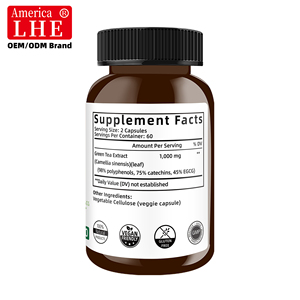 Cápsulas de Extracto de Té Verde Shecome con Etiqueta Personalizada, 1000 mg, Suplemento Quemagrasas para el Apoyo Cardíaco para Adultos - Product Image 3