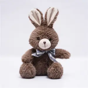 Factory Custom Stuffed Toy Bunny Keychain With Bow Size Fabric Color Can Be Customized Keychain Stuffed Toy