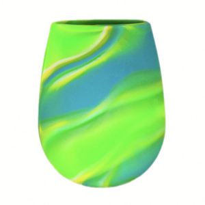 Gobelet à vin incassable sans pied de 12 oz en silicone de qualité alimentaire en forme d'œuf avec logo personnalisé pour le camping en extérieur - Product Image 5