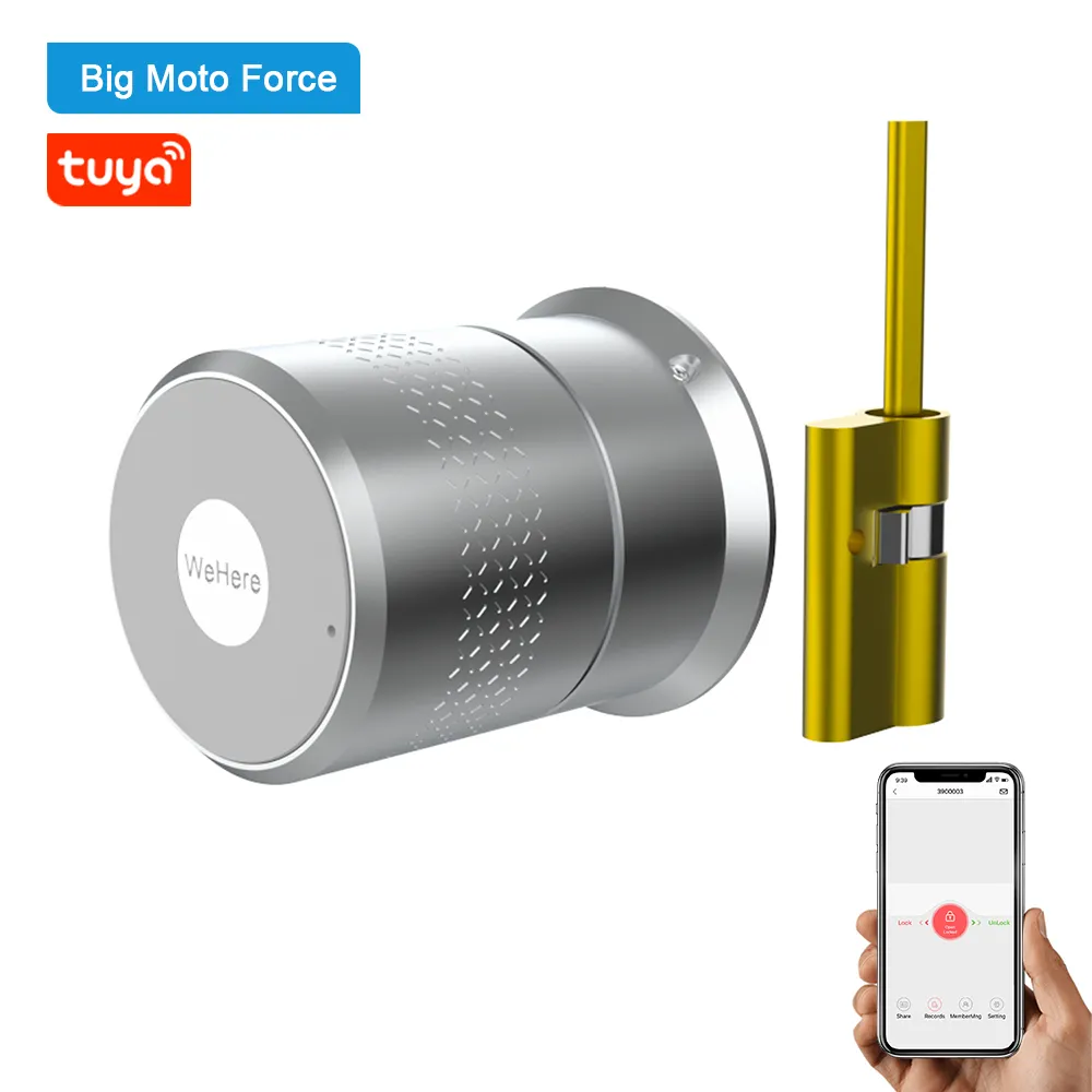 Factory wholesale M521 TUYA APP Lock cylinders length adjustable Alexa or Google Home Fingerprint Smart Lock Door