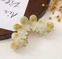 Petal Scratch Hairpin, Accessoire de cheveux en plastique tendance pour femme, Pince requin de qualité supérieure pour l'arrière de la tête, pour la rentrée scolaire et Pâques