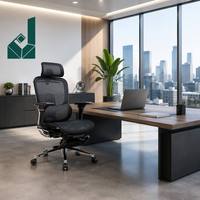 Chaise de bureau ergonomique moderne JQYX en maille, dossier haut, soutien lombaire, accoudoirs 4D, pivotante et réglable pour usage commercial