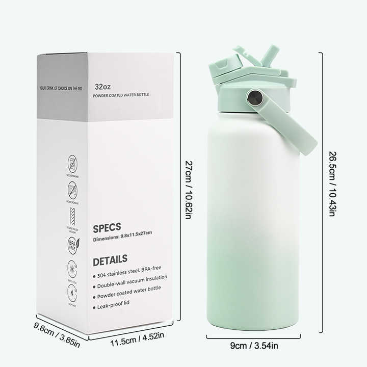 Custom Logo 1L Stainless Steel Double Wall Insulated Flask