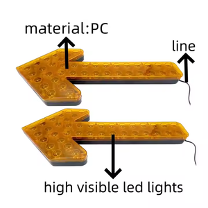 Luz Direccional de Flecha Intermitente LED Ámbar de 12V 24V, Señal de Flecha Direccional para Control de Tráfico - Product Image 3