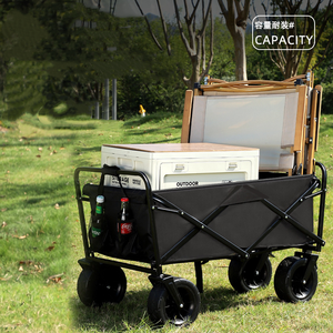 360 ° स्विस पहियों के साथ बाहरी तह वैगन और टिकाऊ 600 डी ऑक्सबोर्ड कपड़े - Product Image 5