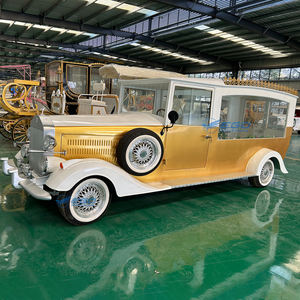 Coche Fúnebre Vintage <span class=keywords><strong>Dorado</strong></span> de Lujo, Coche para Servicios Funerarios con Precio de Fábrica, Remolque para Ataúd, Transporte de Féretros - Product Image 3