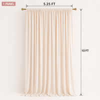 Rideaux de fond en soie de lait 10x10FT avec panneaux pour décoration de fête d'anniversaire et de mariage, fournitures en tissu polyester - Vente en gros