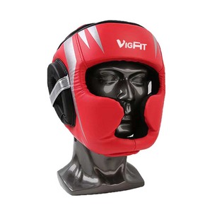 <strong>Full</strong> <strong>Protection</strong> Boxing Training Head Guard Thickened Imitation Leather Combat <strong>Helmet</strong> for MMA Fighting Gear - Product Image 2