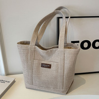 Sacs de courses réutilisables biodégradables écologiques pour le shopping Sacs fourre-tout en toile de coton naturel pour femmes pour boutique/
