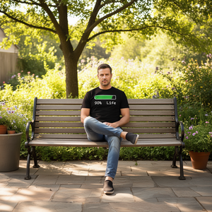 Camiseta Life Percentage 90 Percent Full, unisex, para adultos, cuello redondo, manga corta, estampado digital, regalo de cumpleaños para hombres y mujeres - Product Image 3