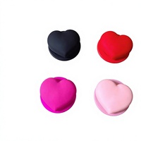 Support magnétique en acrylique en forme de cœur, couleur unie, style coréen, compatible avec les téléphones, offrant une fixation puissante